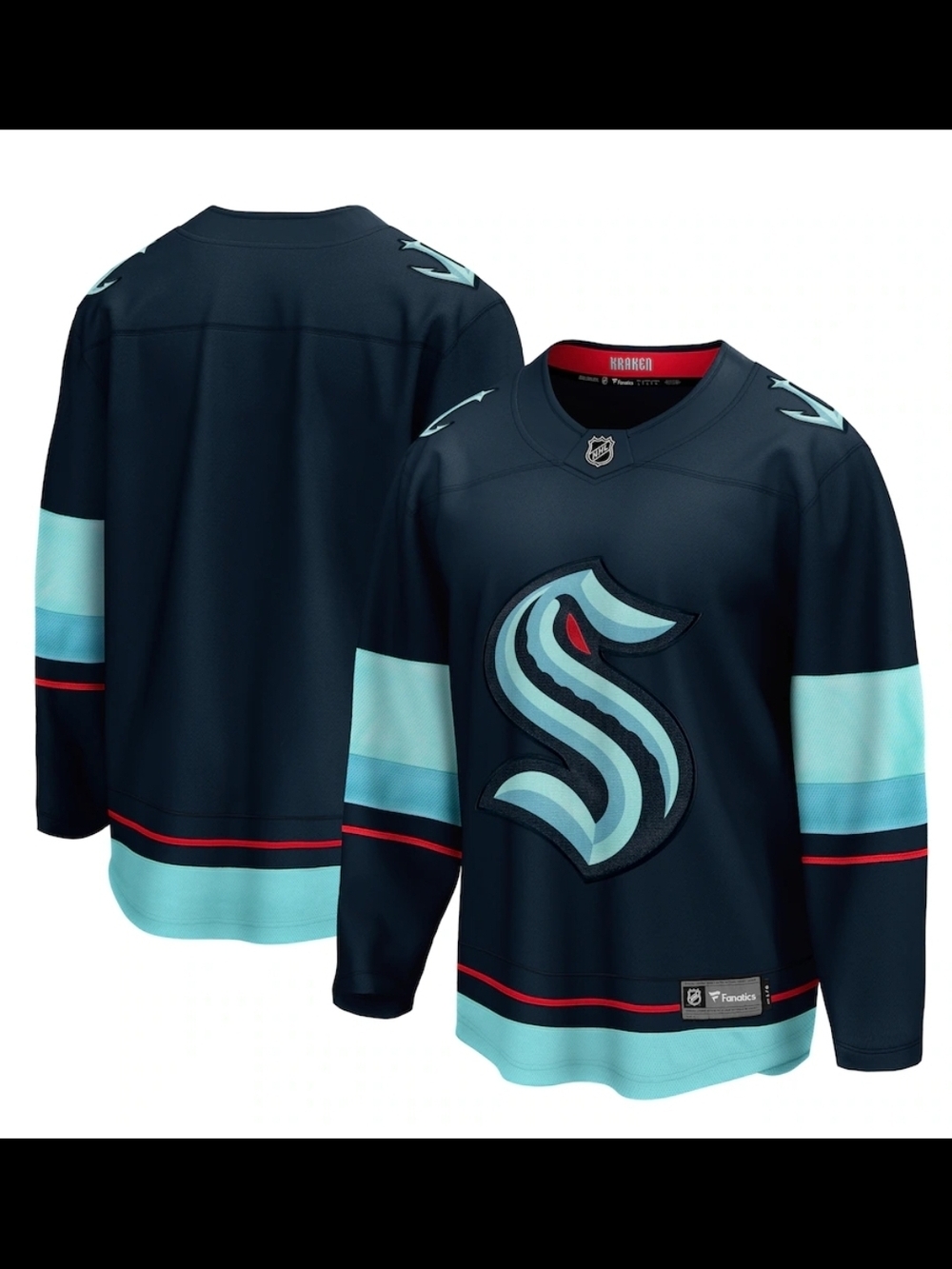 NEW Adidas NHL Seattle Kraken Authentic Home Jersey Size 54 Navy Blue GT5622